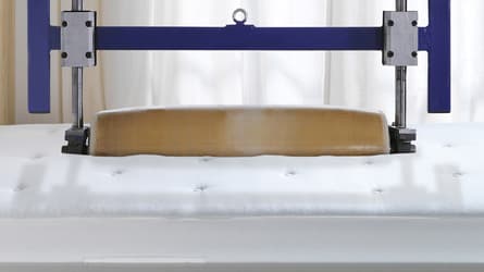 a test machine roller ontop of an IKEA mattress