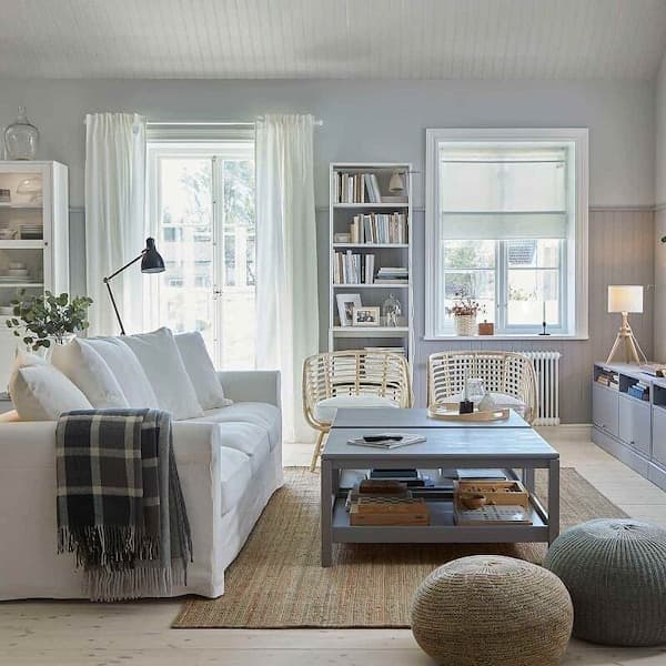 A bright, traditional and coordinated living room IKEA