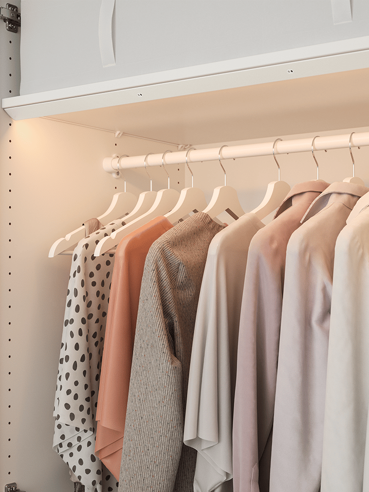 A wardrobe with lightning