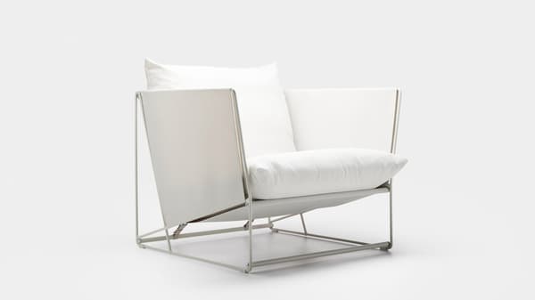 A white HAVSTEN Armchair placed against a white background.