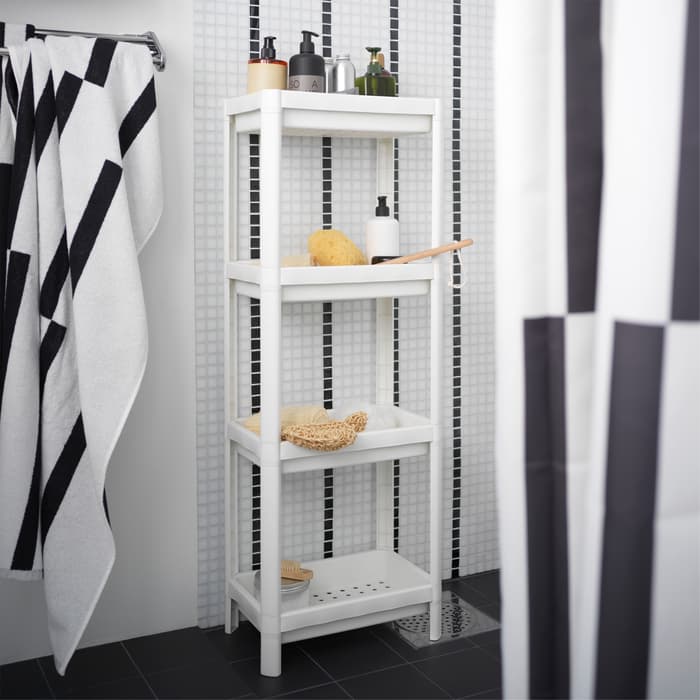 A small, beautiful bathroom with functional storage - IKEA US