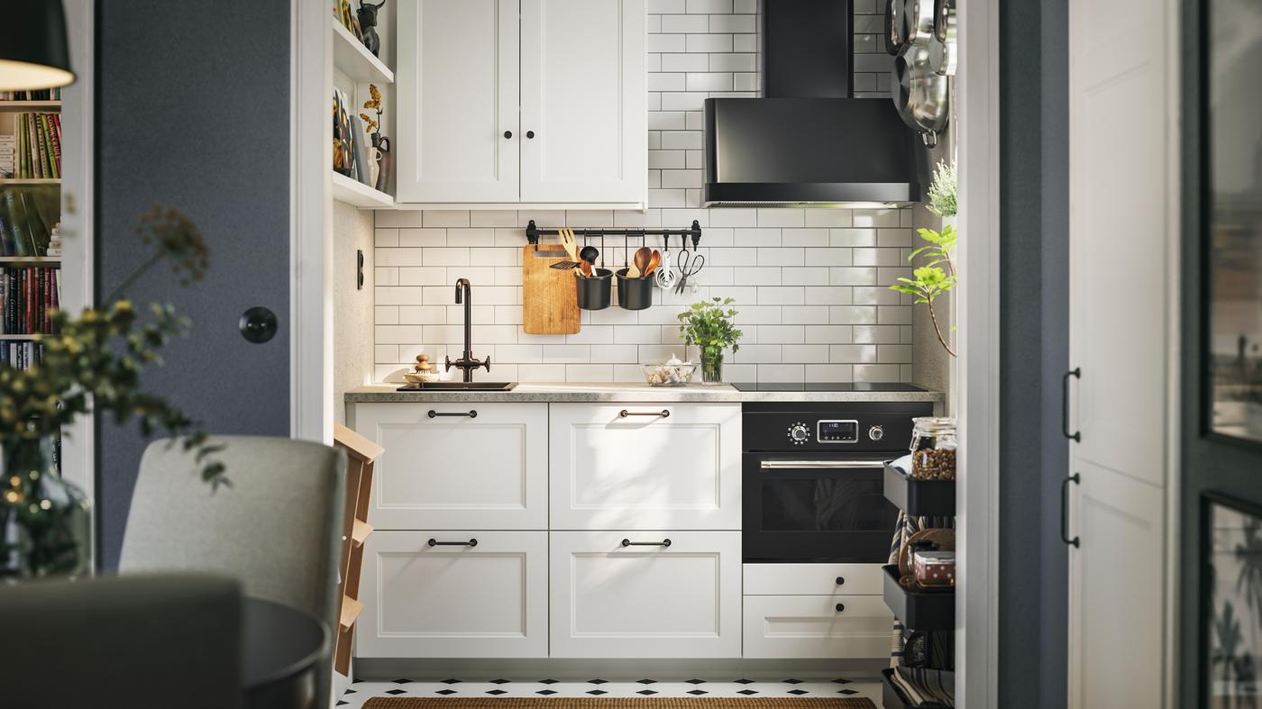 Modern and traditional AXSTAD matte white kitchen IKEA Malaysia