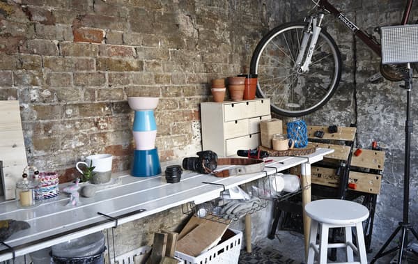A workspace with plenty of storage