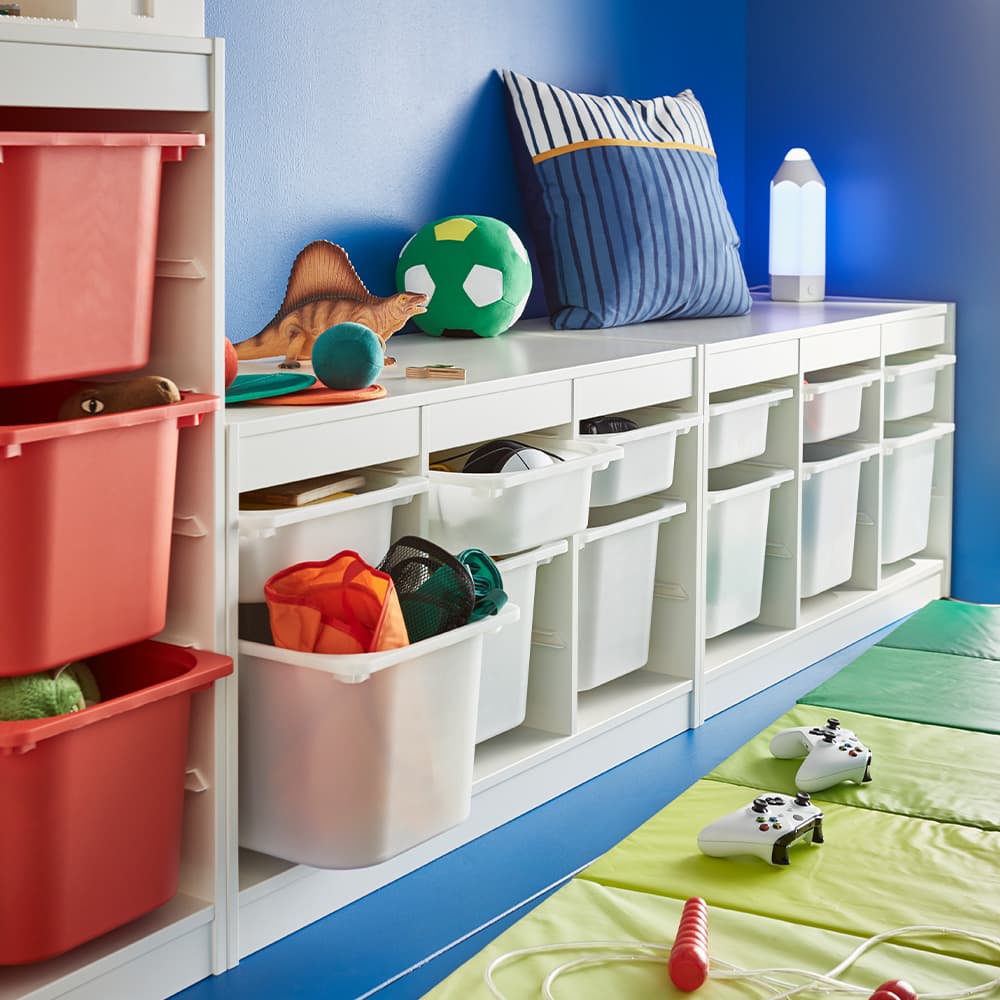 イケア トロファストホワイト収納棚 収納ケース6個つき 【公式通販】