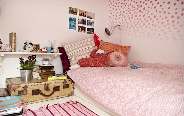 Add cushions to make the bed double up as a sofa.