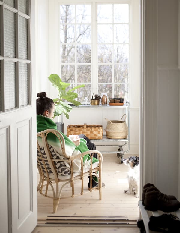 Add warmth with natural materials.