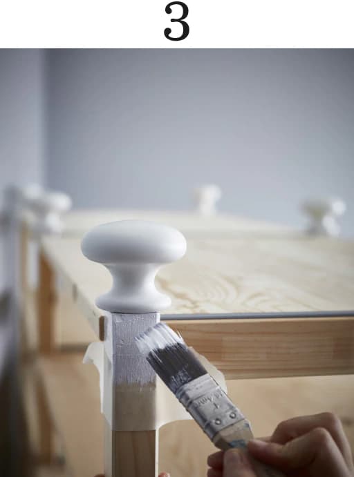 Adding handles to your IVAR shelf makes a decorative touch.