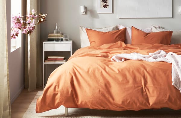 ÄNGSLILJA queen sized dc/2pwc 240x220/50x60 red-brown