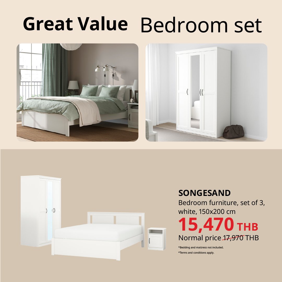 Affordable stylist bedroom under 15,500 THB