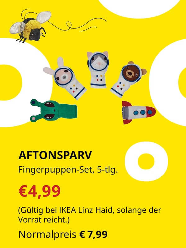 AFTONSPARV Fingerpuppen-Set, 5-tlg. €4,99 statt €7,99