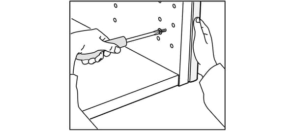 Afwerkingspaneel van IKEA keukenkolom.