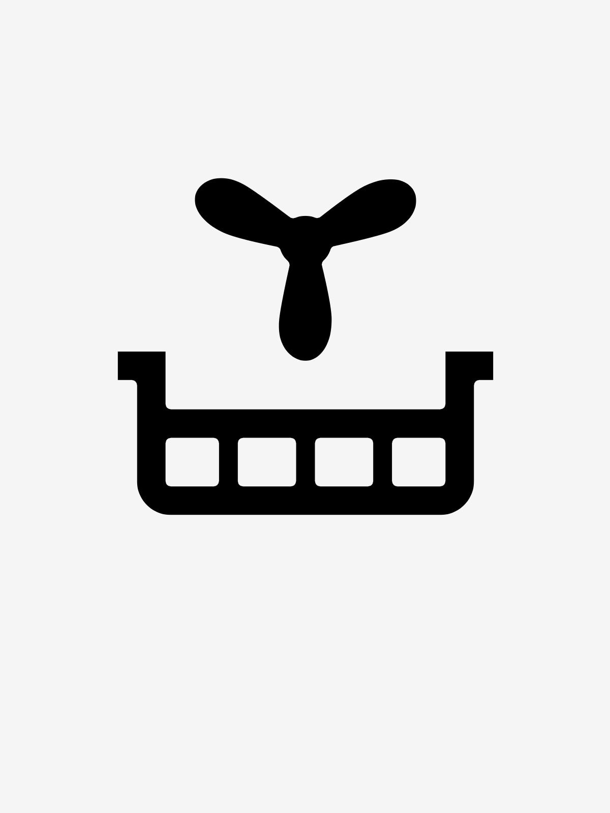 Airfryer safe symbol in black