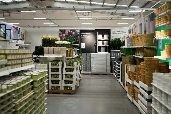 Aisle inside new IKEA Norwich store 
