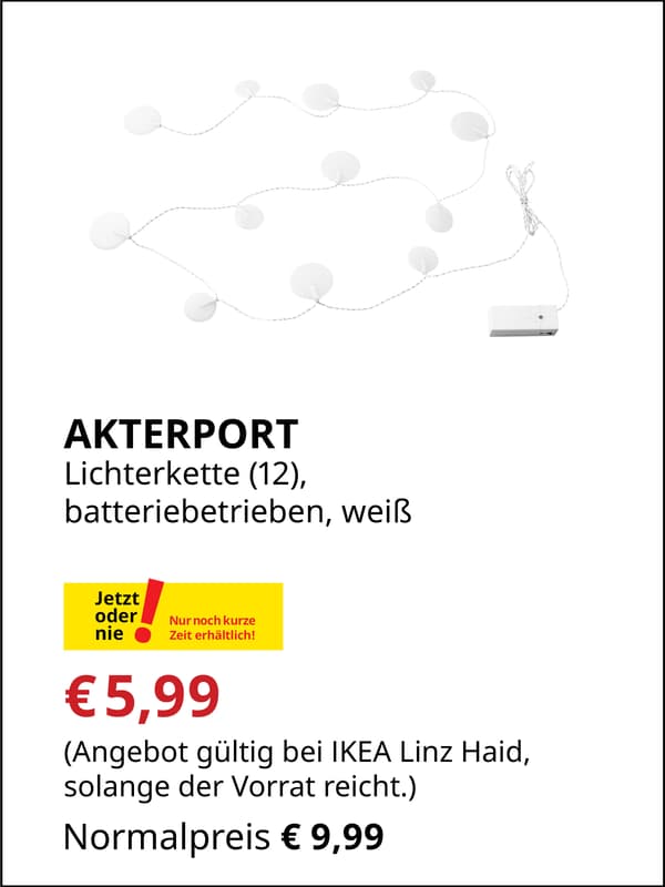AKTERPORT, Lichterkette, €5,99