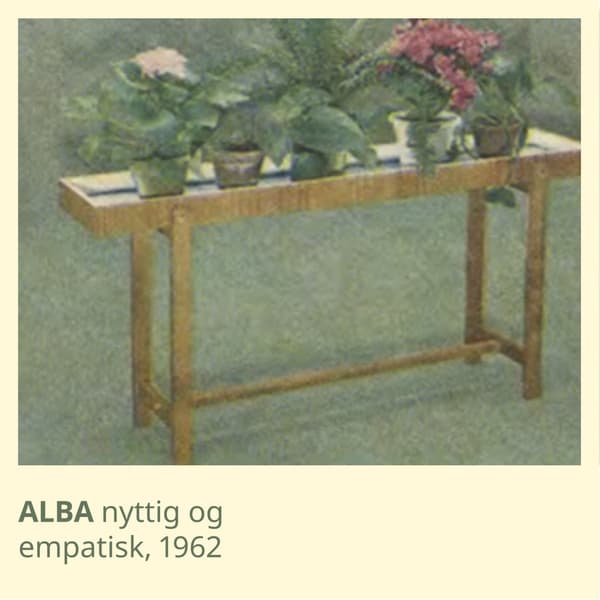 ALBA et konsolbord, nyttig og empatisk fra 1962.