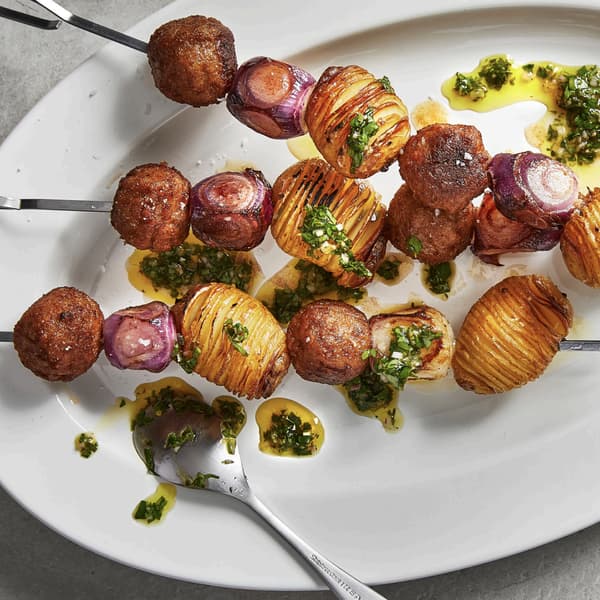 albondigas con papa y cebolla