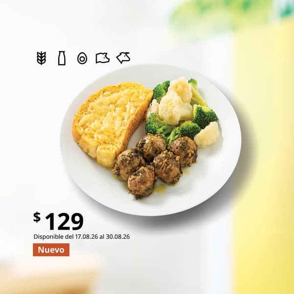 Albondigas de carne con chimichurri
