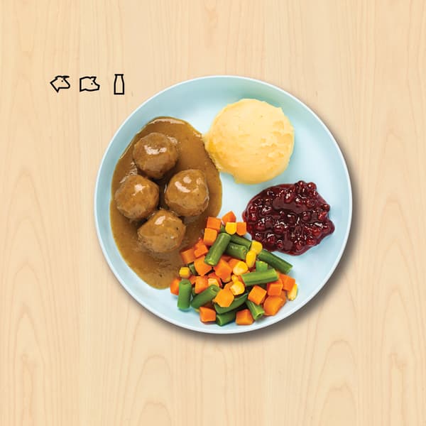 Albóndigas de carne porción infantil
$69
Con puré de papa, mermelada de arándano sueco y vegetales.