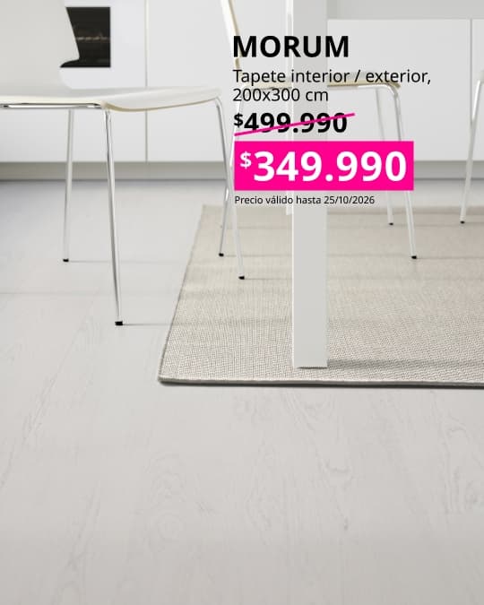 Alfombra MORUM beige de tejido plano para interior y exterior, tamaño 200x300 cm.