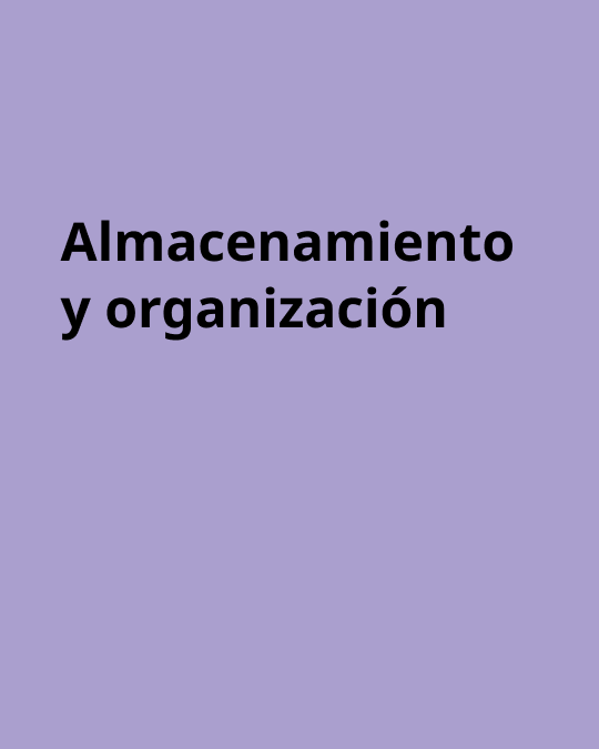 Almacenamiento y organización