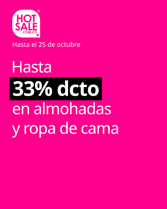 Almohadas y ropa de cama con hasta 33% dcto en Hot Sale.