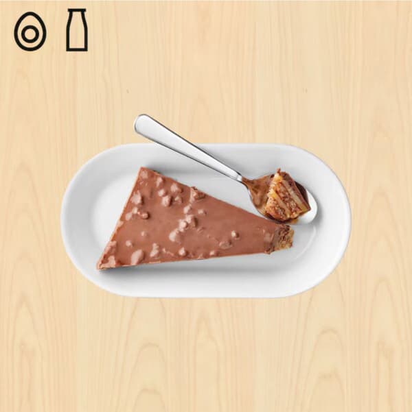 Almond cake with chocolate and crunchy caramel ₱125