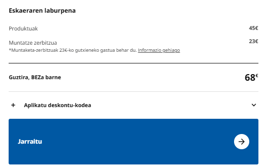 Altzarien muntaketa Taskrabbit bidez