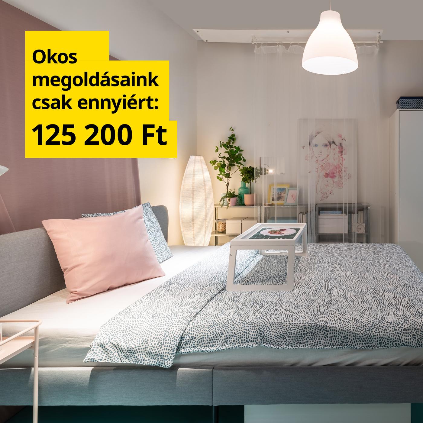 Aludj mélyen, pasztellszínű hálószobában.