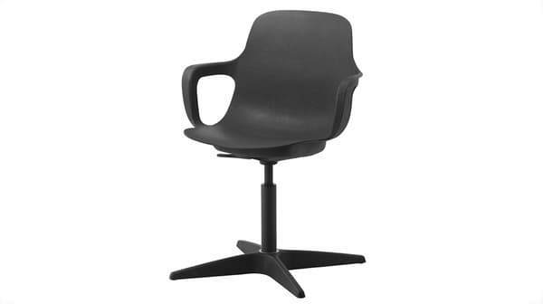 An anthracite ODGER swivel chair