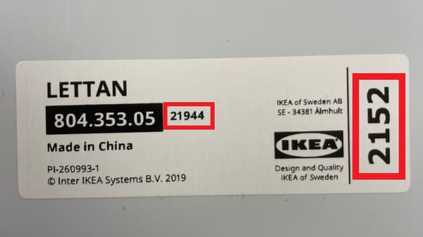 An example of LETTAN mirror label