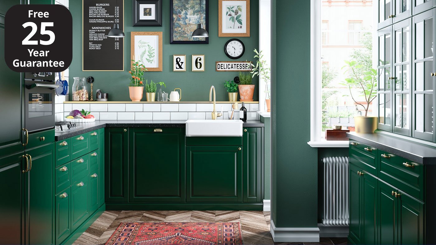 BODBYN Dark Green Kitchen IKEA Ireland