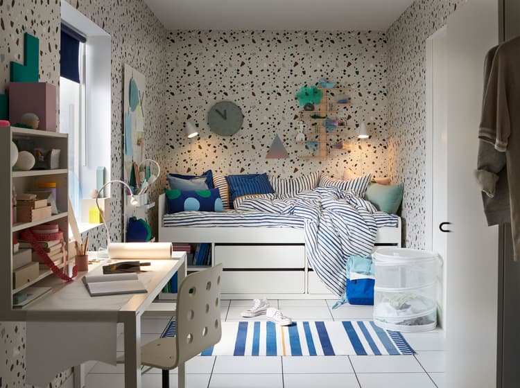 A cool blue bedroom for your tween IKEA