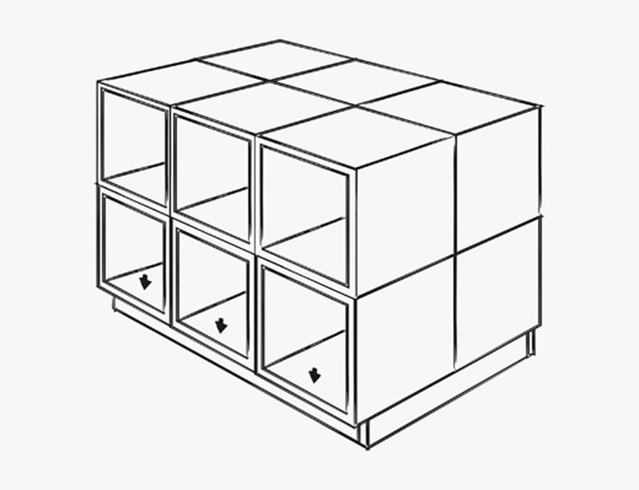 Make your own kitchen island with storage IKEA