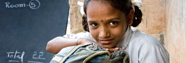 An Indian girl in school