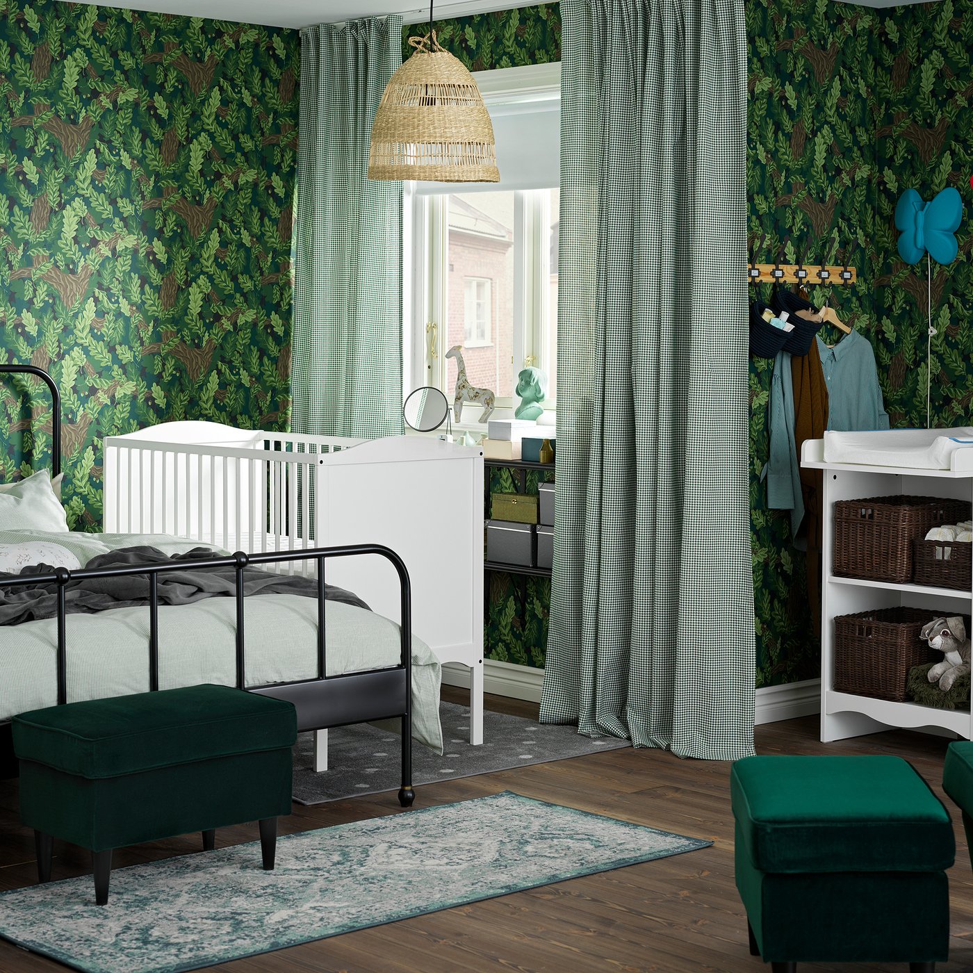 A shared bedroom for parents and their newborn IKEA