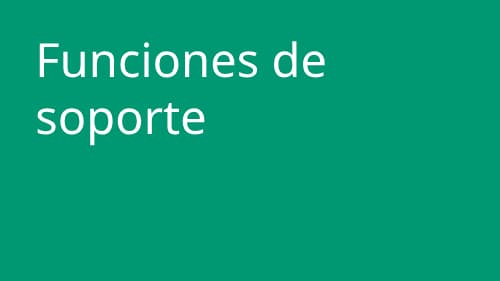 área de funciones y soporte