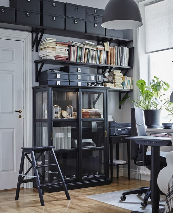 Arrange office storage with high use items closest to your workspace.