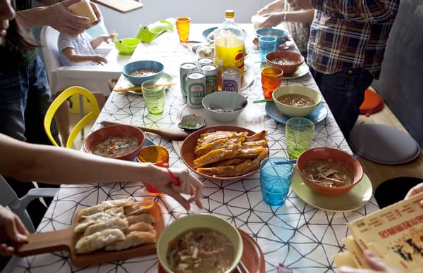 Ask friends to bring along a dish for the table.