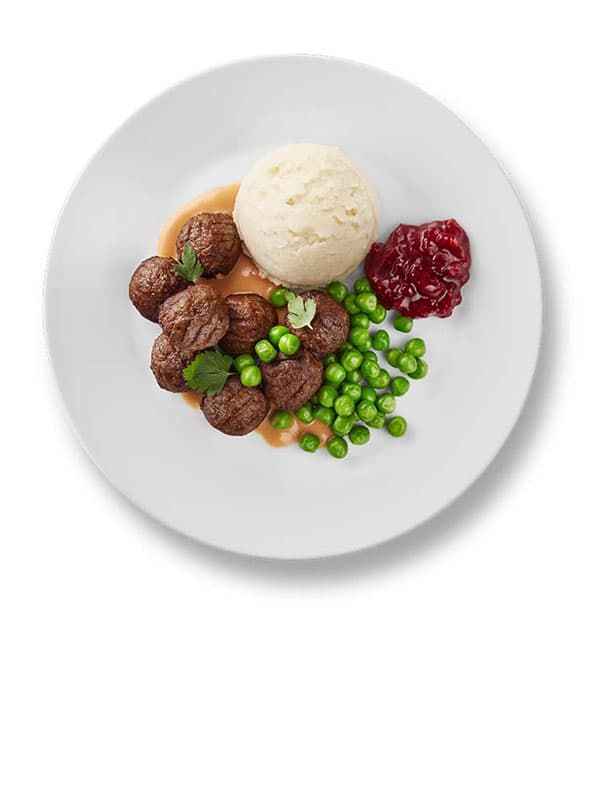Assiette de boulettes végétales