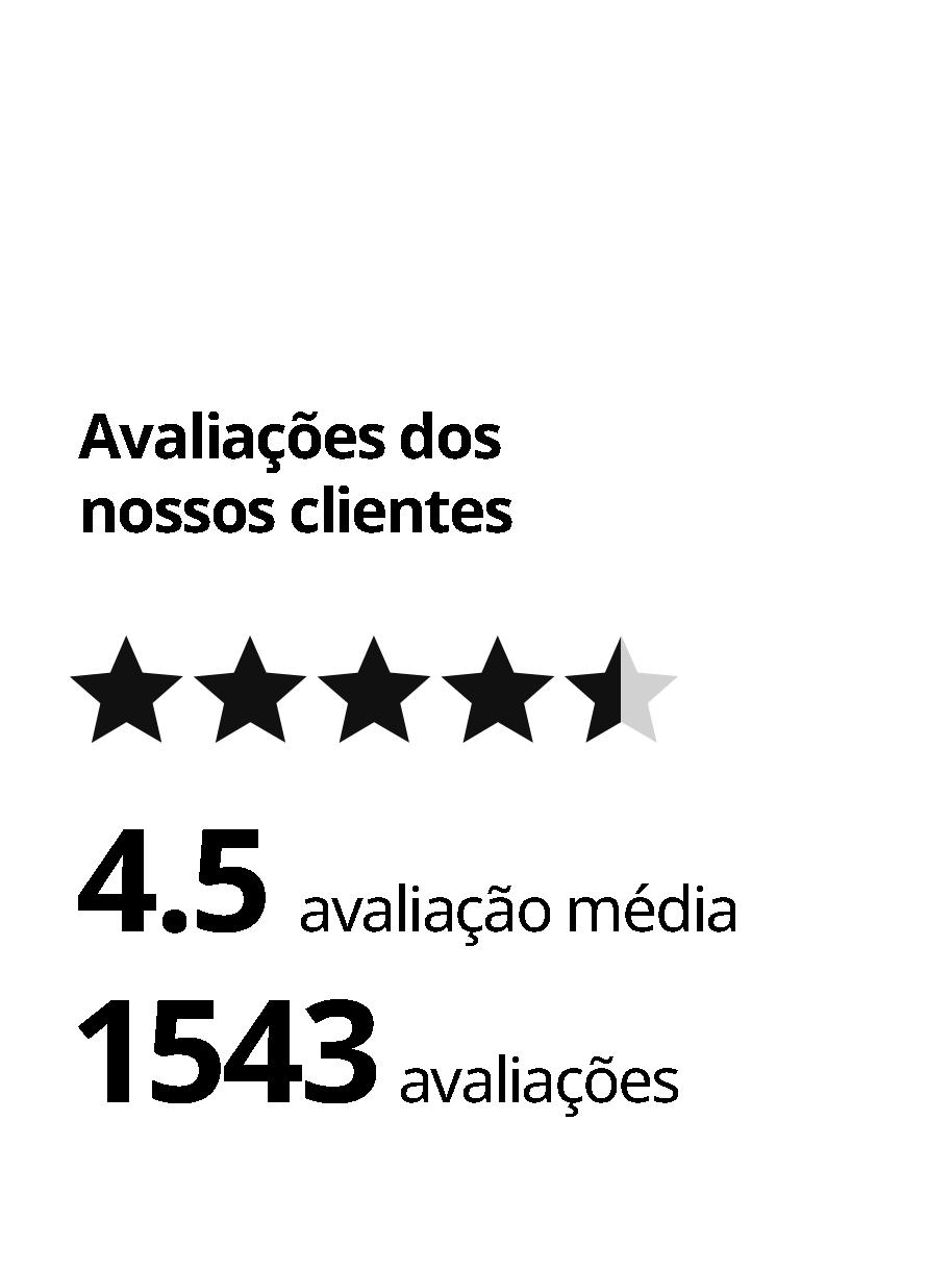 Avaliações dos clientes 4.5/5