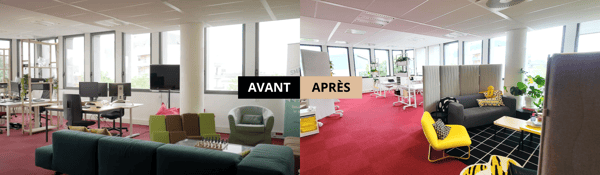Avant après de la transformation IKEA + moi de l'entreprise HEYLIOT.