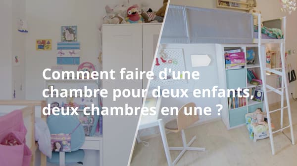 avant après d'une chambre partagée par des enfants
