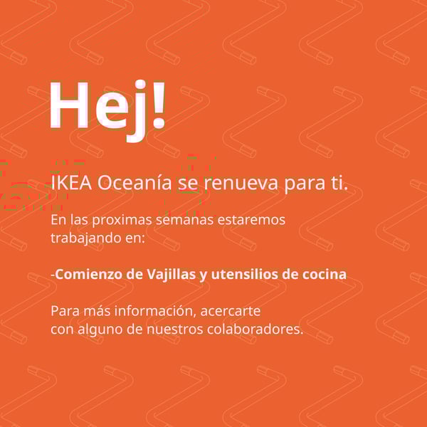 Aviso de remodelación en IKEA Oceanía