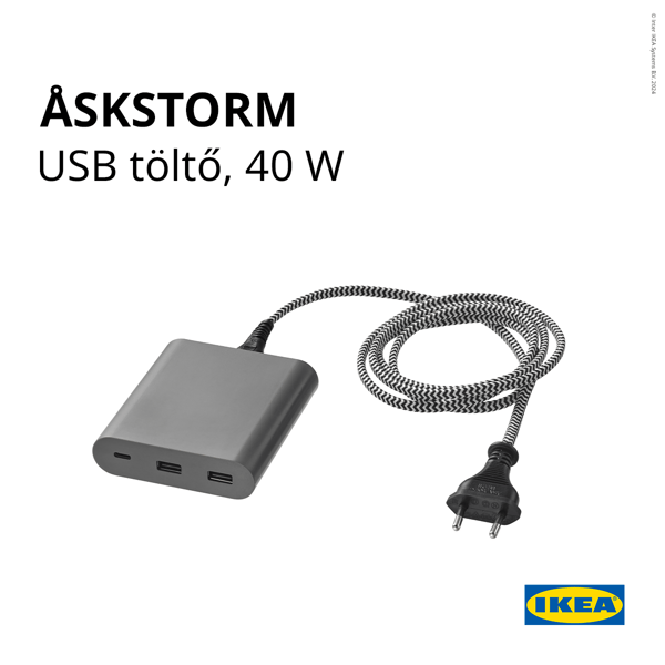 Az IKEA visszahívja az ÅSKSTORM USB töltőt.
