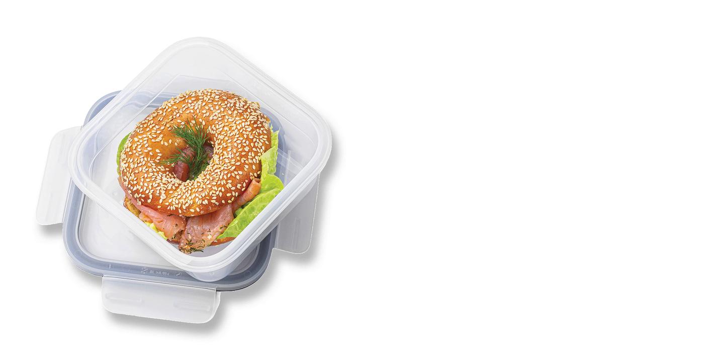 Bagel s marinovaným lososem v doze s víkem IKEA 365