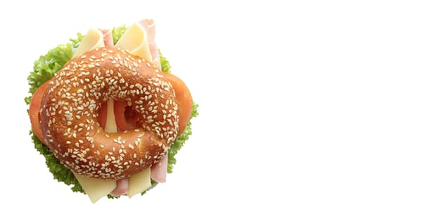 bagel šunka sýr