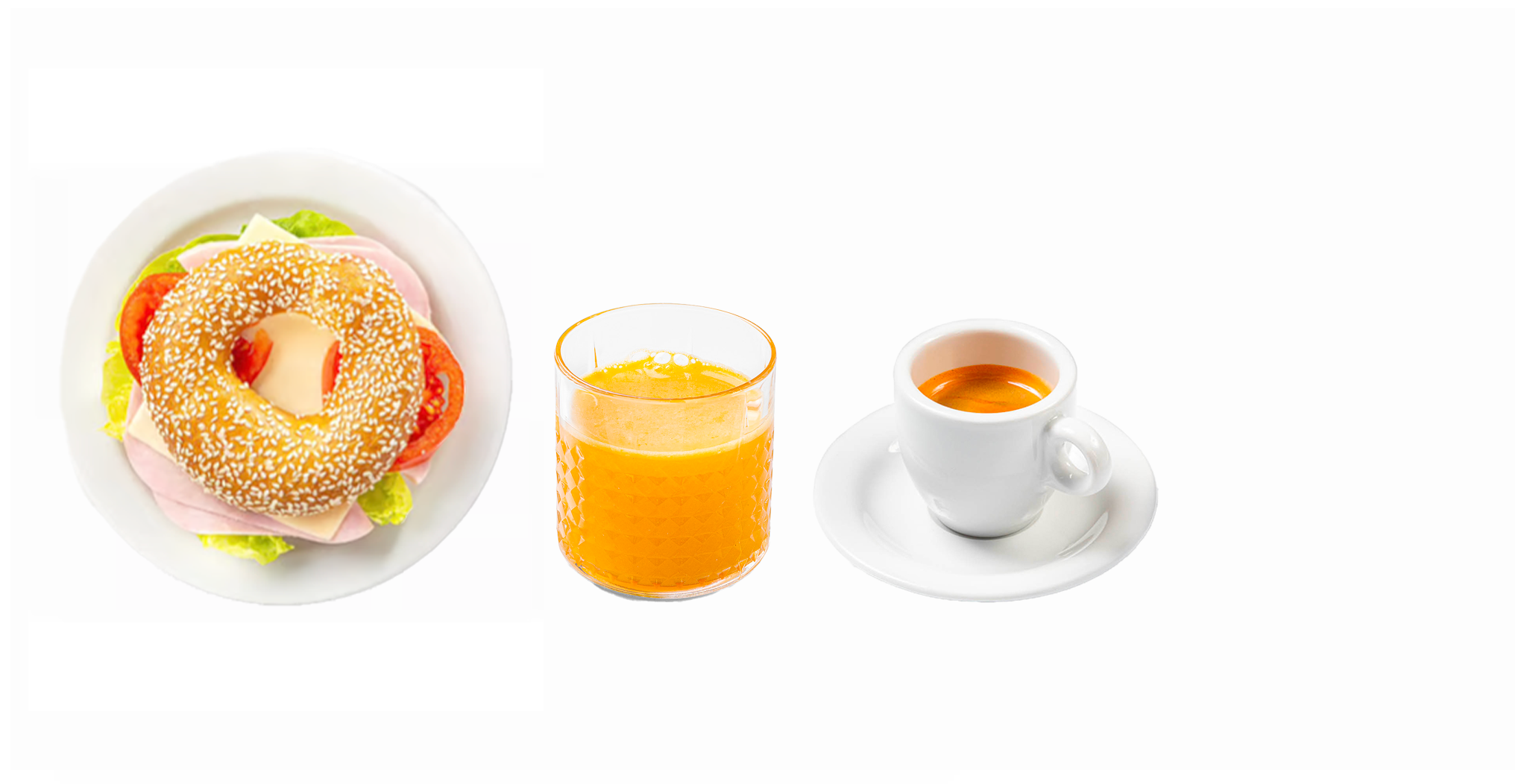 Bagel šunka sýr, fresh, espresso/lungo