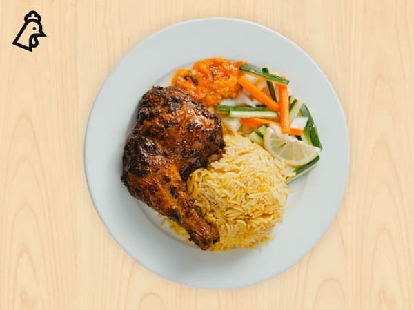 Baked Chicken Mandi with Biryani Rice