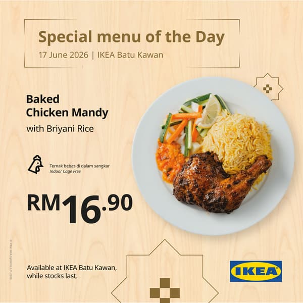 Baked chicken mandy with briyani rice