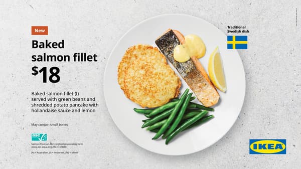 Baked salmon fillet